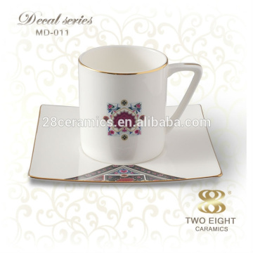 Factory direct wholesale traditional porcelain enamel arabic tea cup set